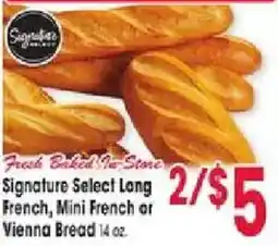Jewel-Osco Signature Select Long French, Mini French or Vienna Bread offer