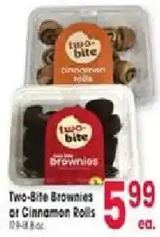 Jewel-Osco Two-Bite Brownies or Cinnamon Rolls offer