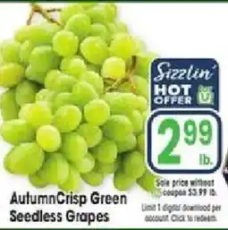 Jewel-Osco AutumnCrisp Green Seedless Grapes offer
