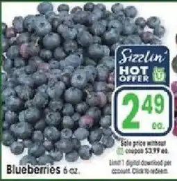 Jewel-Osco Sizzlin' blueberries offer