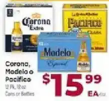 Cardenas Corona, Modelo or Pacifico offer