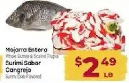 Cardenas Majorra Entera Whole Outted & Scaled Tilapia Surimi Sabar Congrejo Surimi Crab Flavored offer