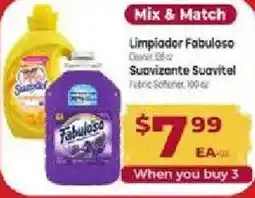Cardenas Fabuloso cleaner and Suavitel fabric softener offer