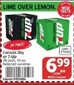 Vons Canada Dry or 7-Up offer