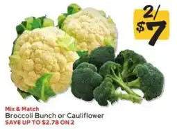 Winn Dixie Broccoli Bunch or Cauliflower offer