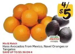 Winn Dixie Hass Avocados from Mexico, Navel Oranges or Tangelos offer