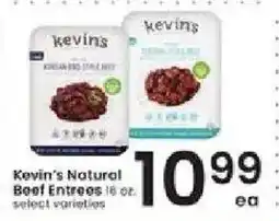 Albertsons Kevin's Natural Beef Entrees offer