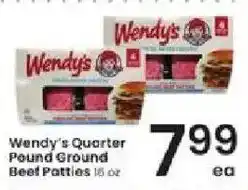 Albertsons Wendy's quarter pound ground beef patties offer