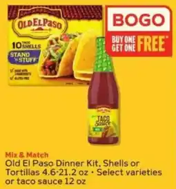 Winn Dixie Old El Paso Dinner Kit, Shells or Tortillas offer