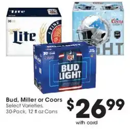 Smith's Bud, Miller or Coors offer