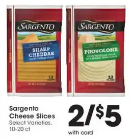 Smith's Sargento Cheese Slices offer
