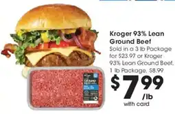 Smith's Kroger 93% Lean Ground Beef offer