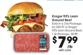 Smith's Kroger 93% Lean Ground Beef offer