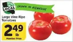 Vons Large Vine Ripe Tomatoes offer