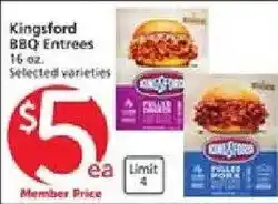 Vons Kingsford BBQ Entrées offer