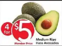 Vons Medium Ripe Hass Avocados offer
