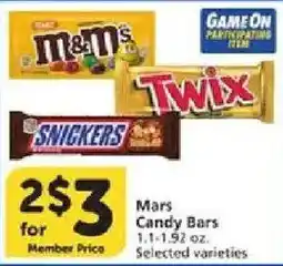 Vons Mars Candy Bars offer