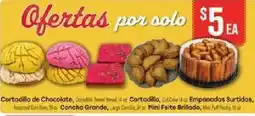 Supermercado El Rancho Cortadillo Sweet Bread, Cortadillo Cut Cake, Empanadas Surtidas, Concha Grande, Mimi Feite Brillado offer