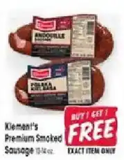 Jewel-Osco Klement's Premium Smoked Sausage offer