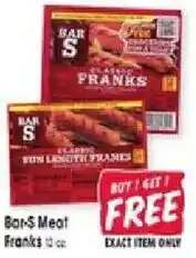 Jewel-Osco Bar-S Meat Franks offer