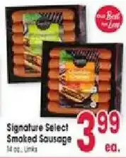 Jewel-Osco Signature Select Smoked Sausage offer
