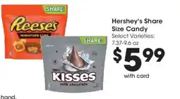 Smith's Hershey's Share Size Candy offer