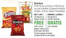 Smith's Doritos or Fritos or Lay's Kettle Cooked Potato Chips offer