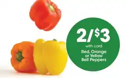 Smith's Red, Orange or Yellow Bell Peppers offer