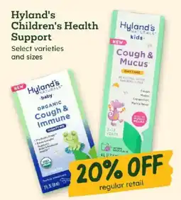 Sprouts Farmers Market Hyland's Children's Health Support offer