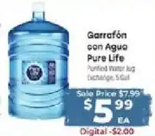 Cardenas Pure Life purified water jug offer