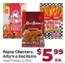 Cardenas Papas Checkers, Arby's a Red Robin offer