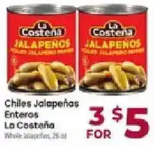 Cardenas La Costeña whole jalapeños offer