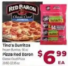 Cardenas Tina's Burritos Pizza Red Baron Classic Crust Pizza offer