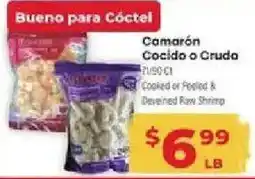 Supermercado El Rancho Camarón Cocido o Crudo offer