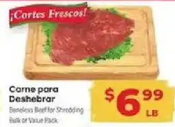 Supermercado El Rancho Bonesless Beef for Shredding offer