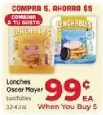 Supermercado El Rancho Lunchables Oscar Mayer Lunchables offer