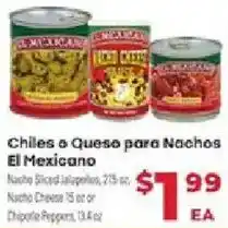 Supermercado El Rancho El Mexicano Chiles a Queso para Nachos offer