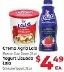 Supermercado El Rancho Lala Crema Agria Lala offer