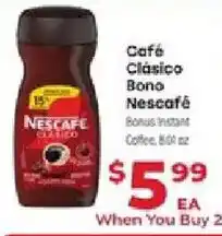 Supermercado El Rancho Nescafe cafe clasico bono nescafe offer