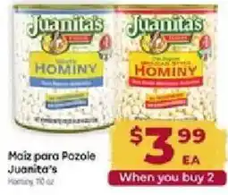 Cardenas Juanita's hominy offer