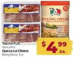 Cardenas Tocino FUD Bacon, Queso La Chona Melting Cheese offer