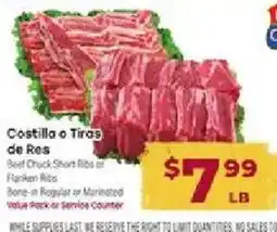 Cardenas Costilla o Tiras de Res offer