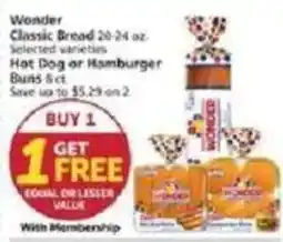 Vons Wonder Classic Bread offer