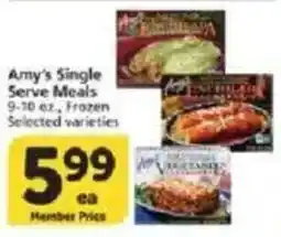 Vons Amy's Single Serve Meals offer