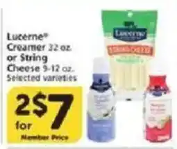 Vons Lucerne creamer or string cheese offer