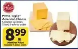 Vons Primo Taglio American Cheese offer