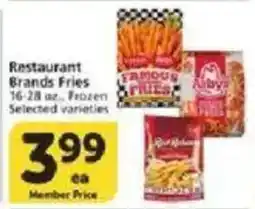 Vons Restaurant Brands Fries offer