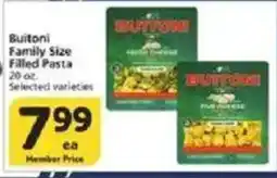Vons Buitoni family size filled pasta offer