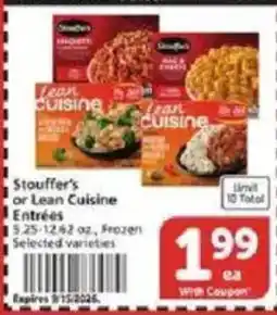 Vons Stouffer's or Lean Cuisine Entrées offer