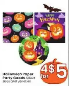 Albertsons Halloween Paper Party Goods offer